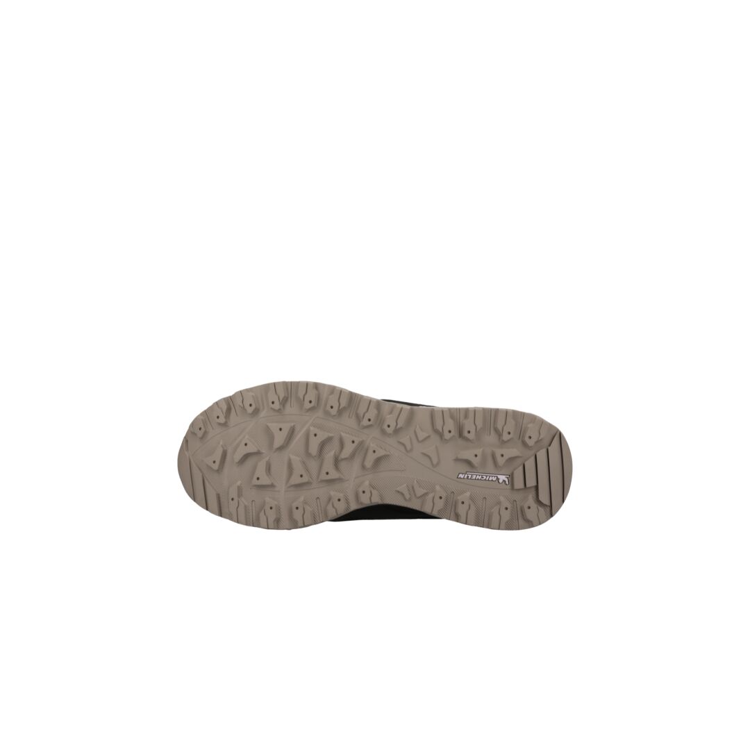 The Halti Hiker Kuru Low DrymaxX Womens shoe features a beige Michelin rubber outsole with textured tread on white background.