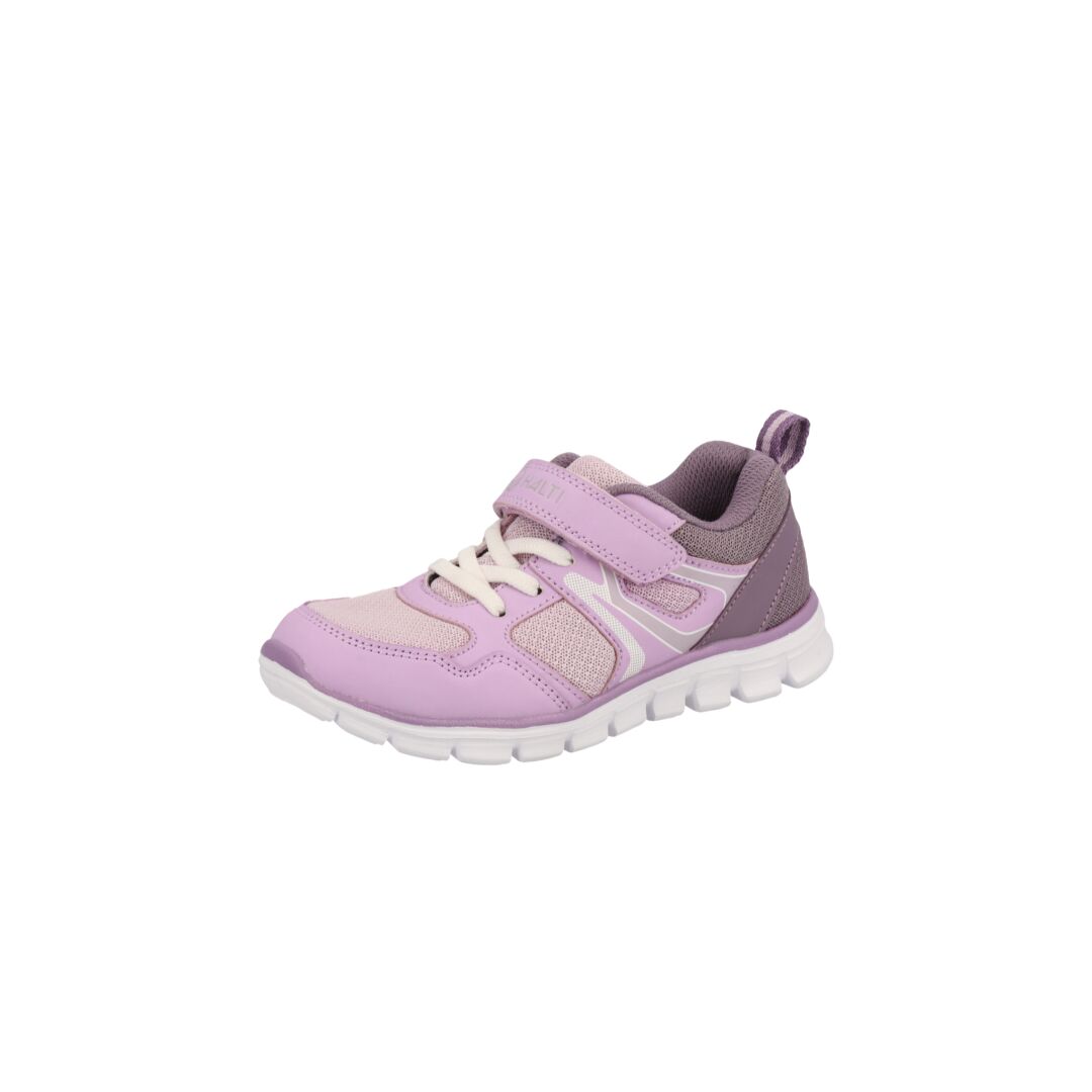 Halti Galahad Sneaker Childrens: pink/purple summer shoe with velcro, white laces, and a white sole.