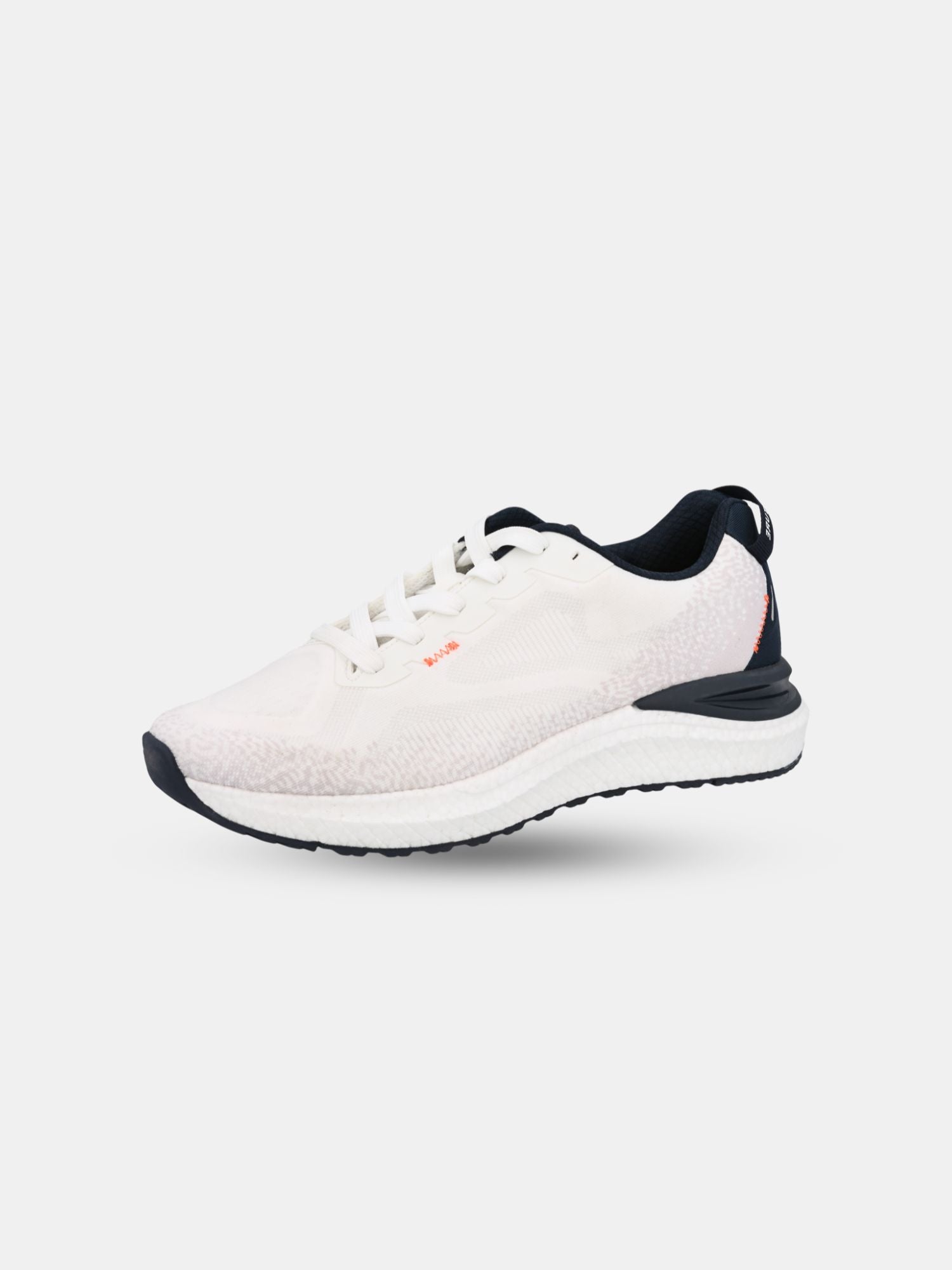 Halti Gale 2 BX Sneaker Mens: white athletic shoe with BoomaxX midsole, thick sole, black accents on collar and heel.