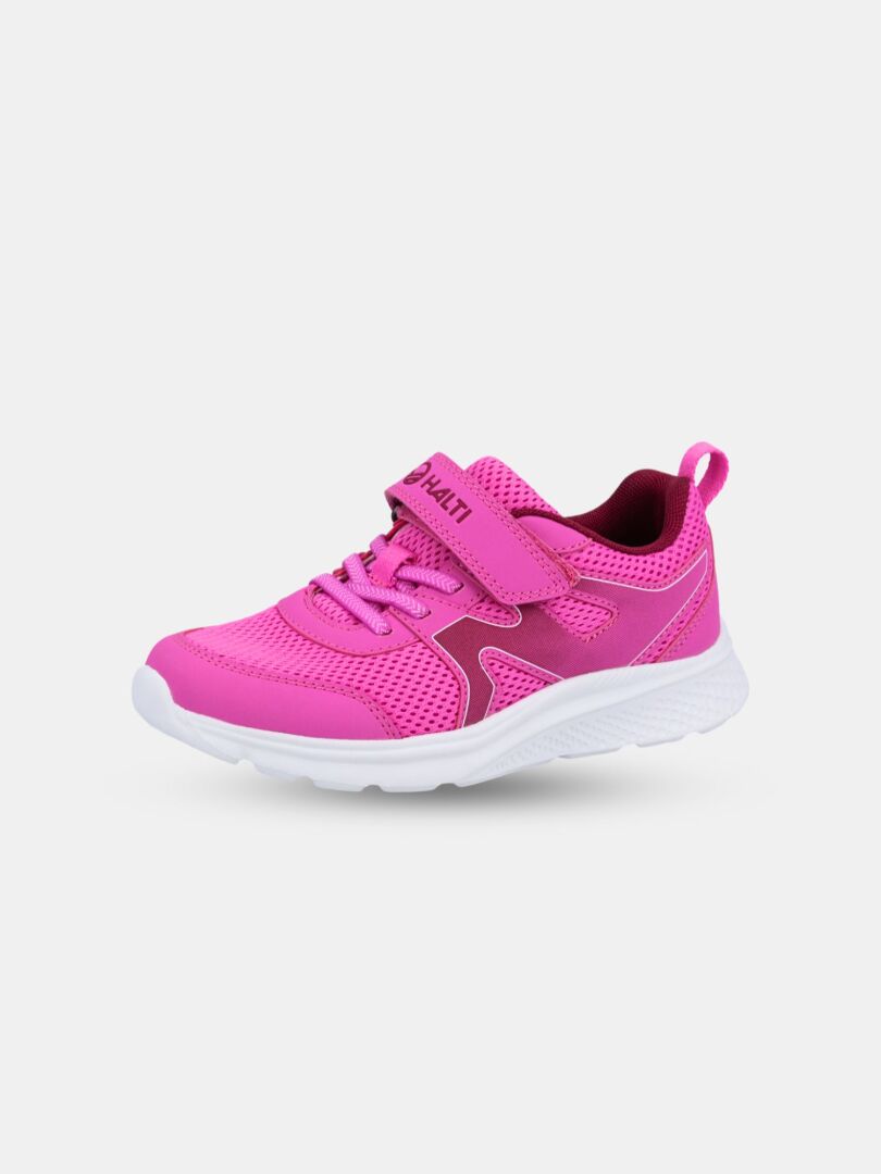 Halti Merry Sneaker Childrens: pink kids mesh sneaker with Velcro strap and lightweight phylon sole.