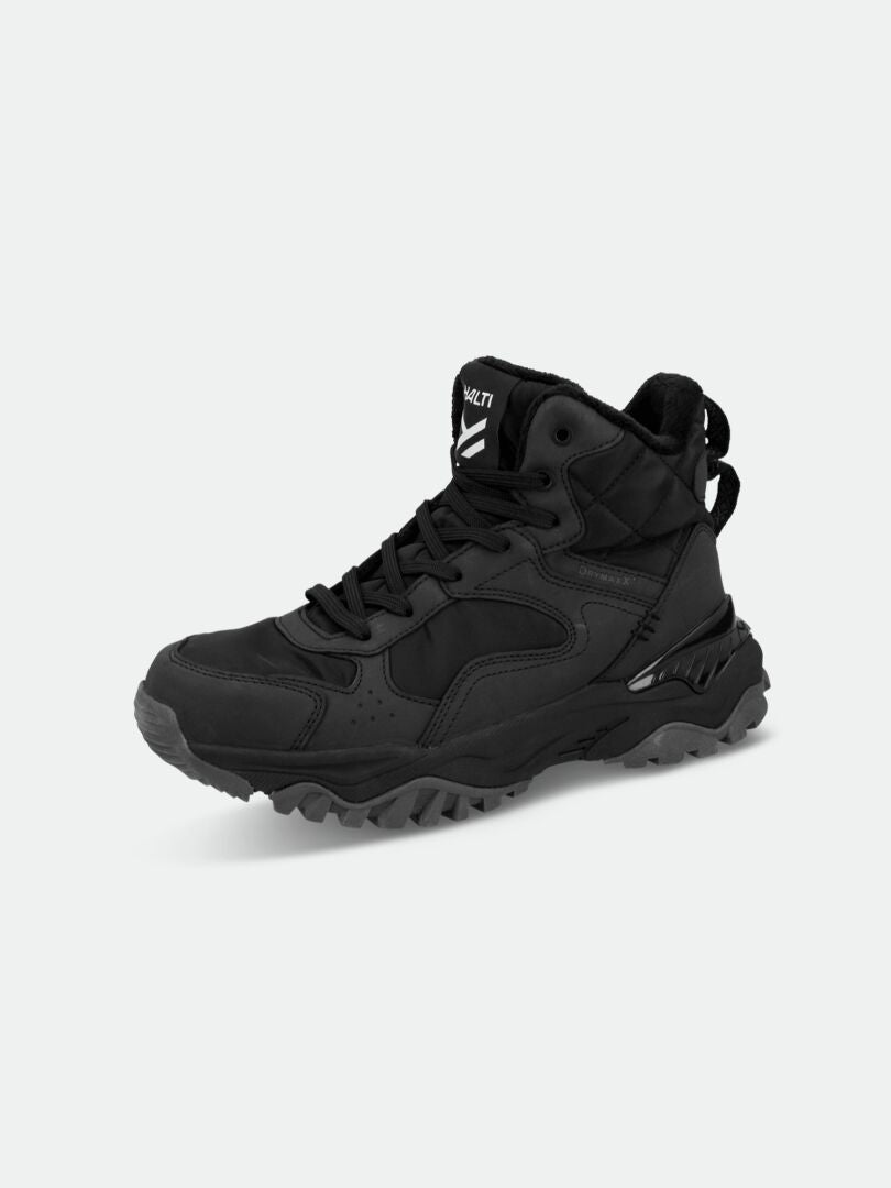 Halti Penger DX Mid Outdoor Shoe Womens—your waterproof black high-top with a chunky sole for autumn and winter adventures.