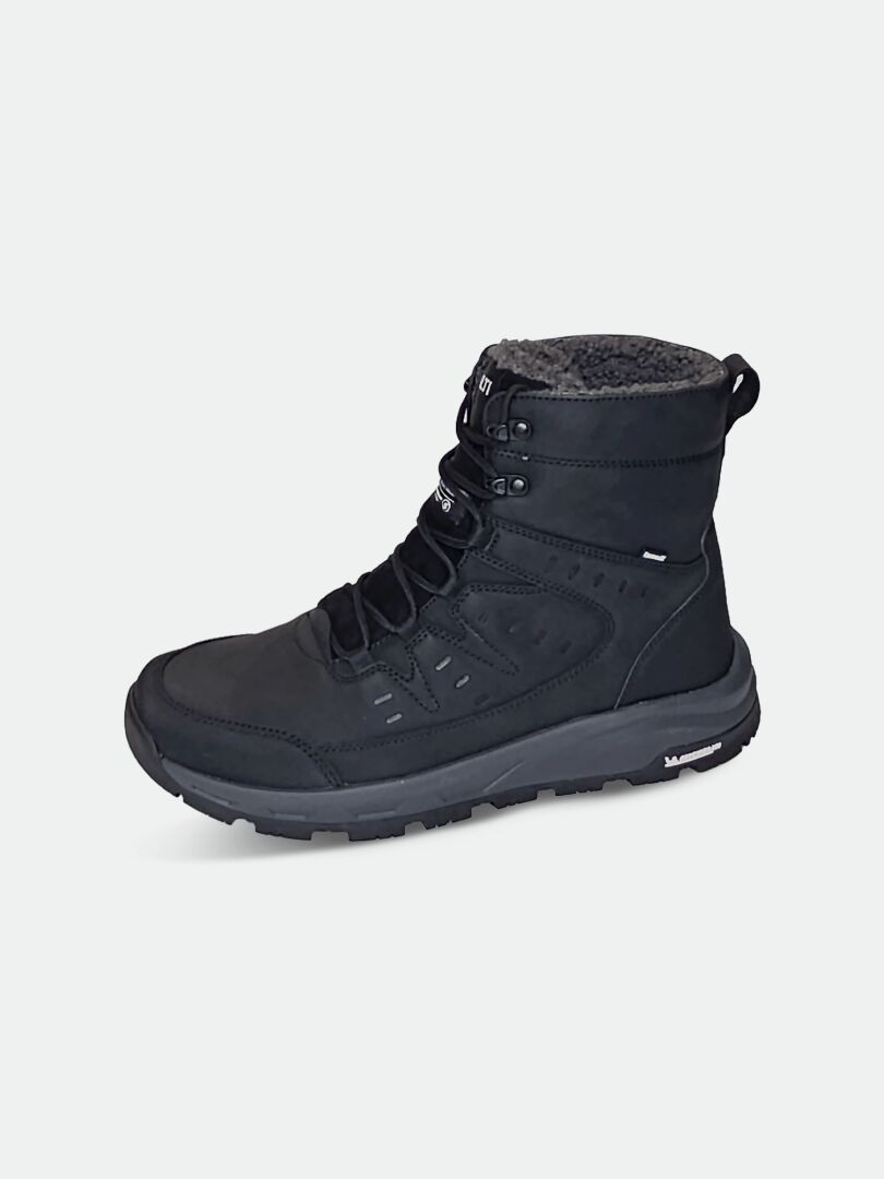 Halti Fjalla 2 DX Ice Control men's winter boot with lace-up front, rugged sole, and padded ankle shown on white background.