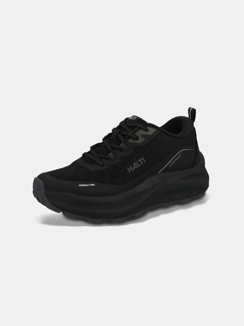 Halti Rapid 2 Sneaker Women's: black mesh athletic shoe with cushioned Phylon midsole, thick sole, and side logo.