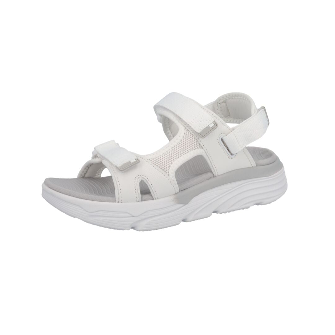 Halti Pursuit 2 Sport Sandal: white, open-toe, lightweight with Velcro straps and cushioned sole for urban comfort.