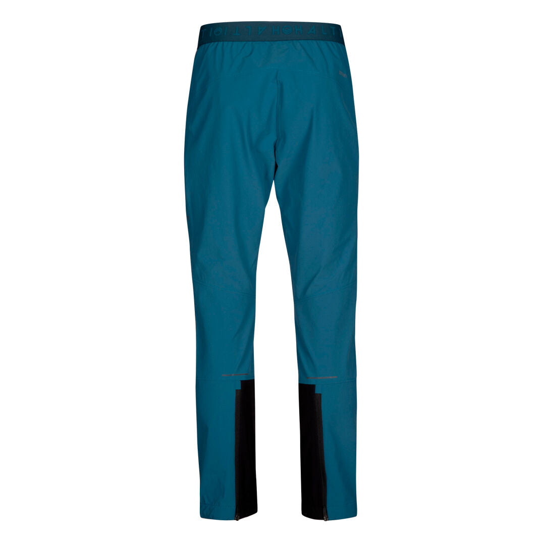 Halti Adrenaline Lite Pants Men's in teal with black waistband and leg panels—breathable winter softshell pants.