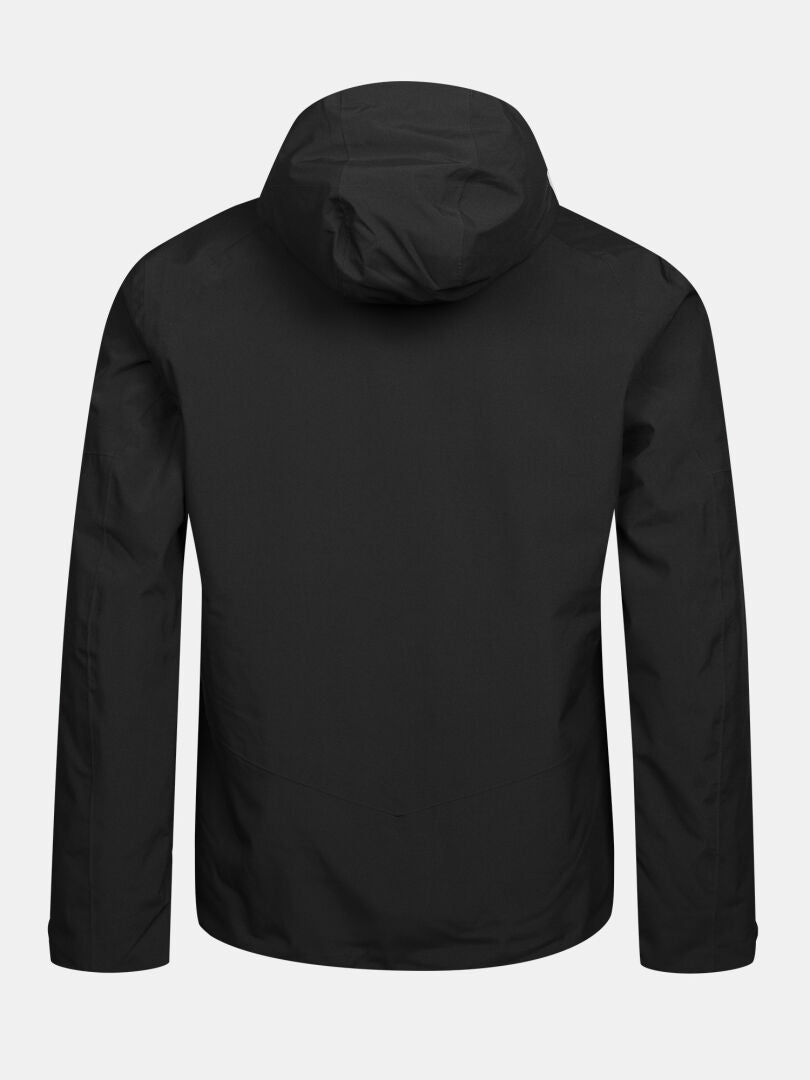 Back view of a black Halti Melvik II DX Ski Jacket for men.