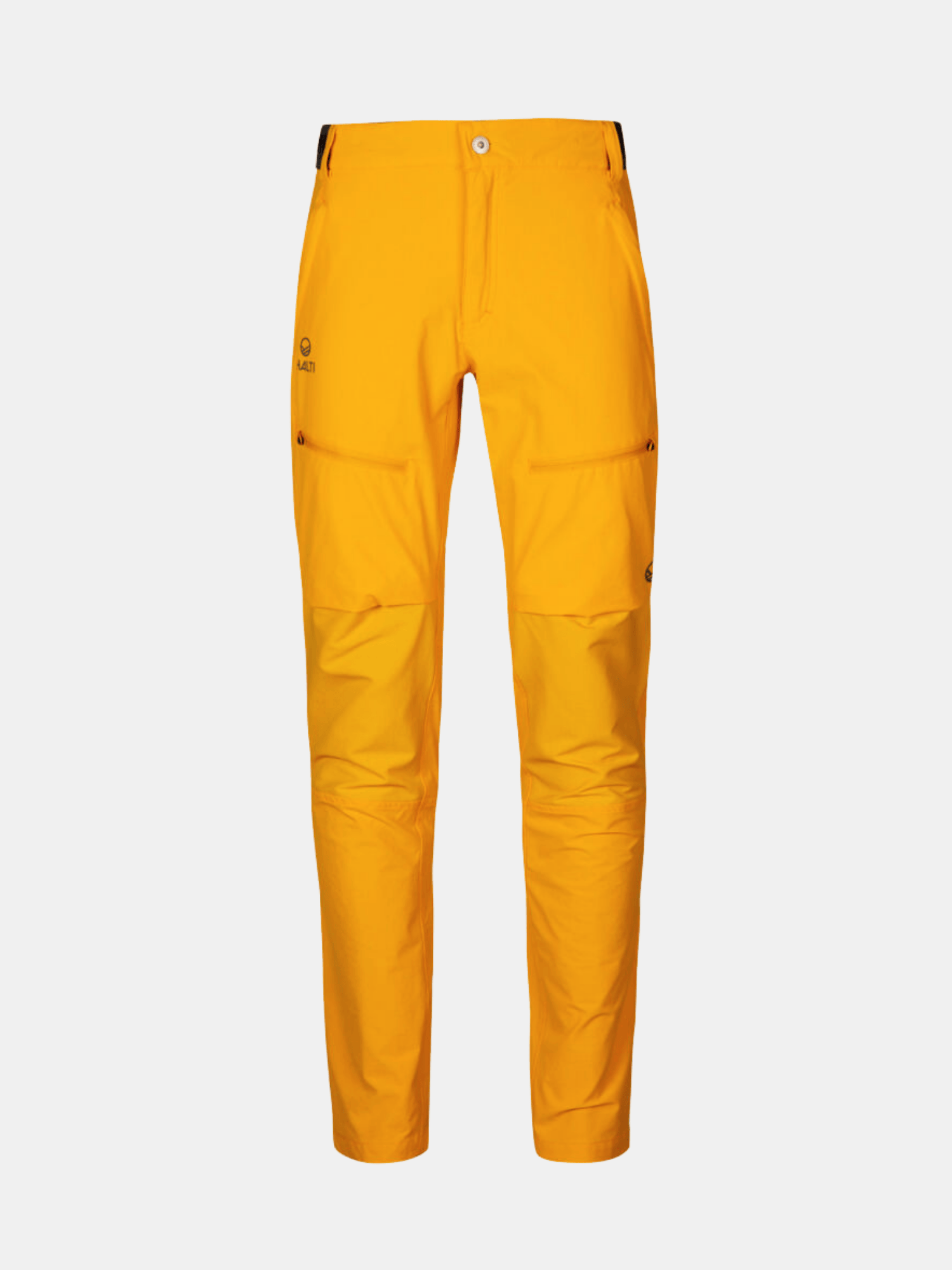 Halti Pallas II Womens X-stretch Pants: bright yellow, breathable, fitted, with front & side pockets.