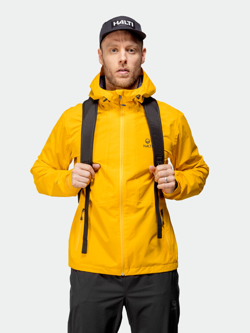 Halti Forter waterproof jacket men's yellow