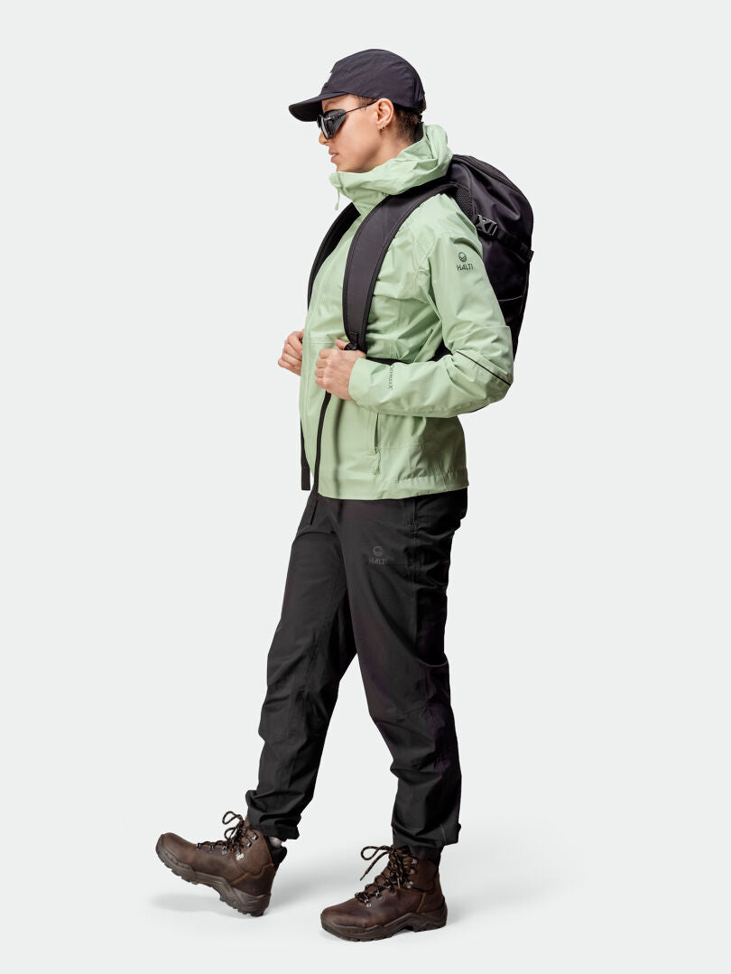 Halti Pisarat 2,5L Shell Jacket Women's Green /Halti Pisarat 2,5l Kuoritakkki naisten Vihreä / Pisarat 2,5L Skaljacka Dam Grön/ Pisarat 2,5l Regenjacken Damen Grune