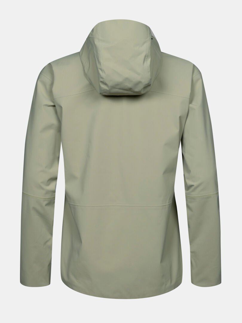 A light green Halti Staala DX Shell Jacket Women’s, shown from the back against a plain white background.