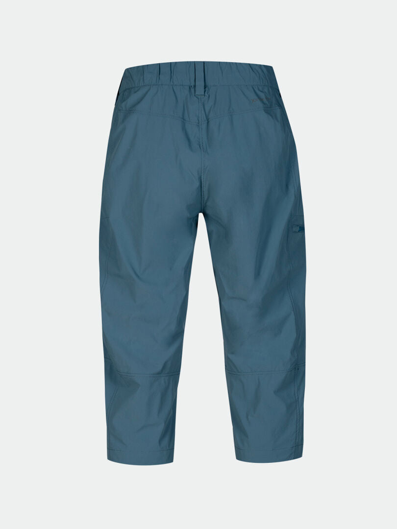 Halti Pallas Cool X-stretch Womens Capri Pants with elastic waist, back pockets, and moisture-wicking fabric.