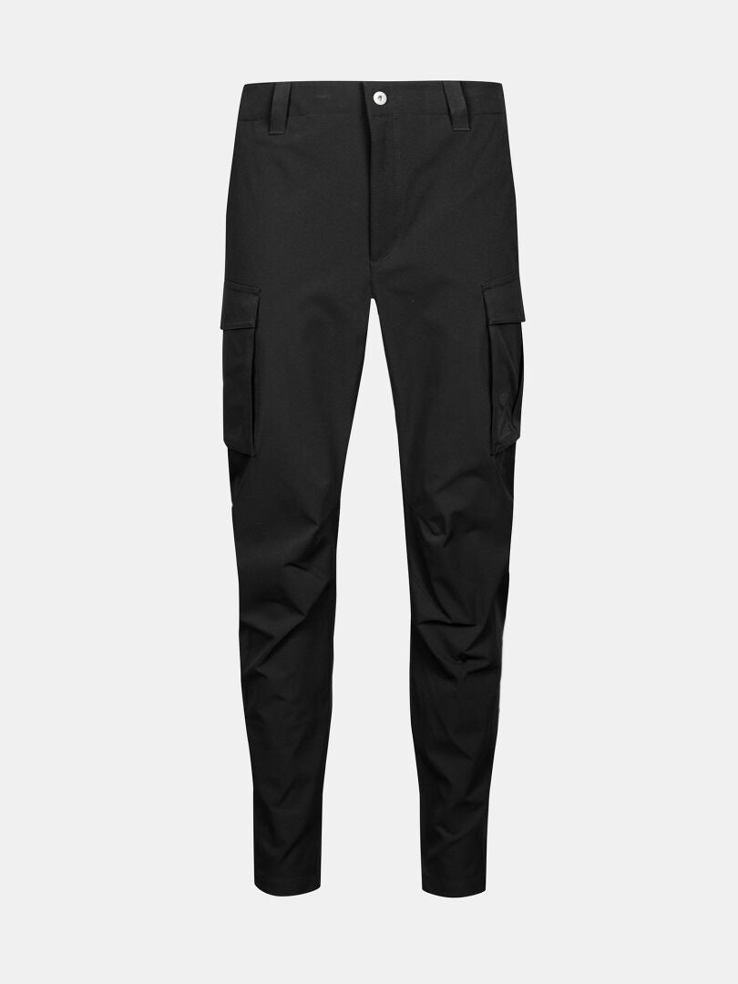 Halti Roams Cargo Pants Mens: straight-leg design, side pockets, button closure, and Nordic functionality.