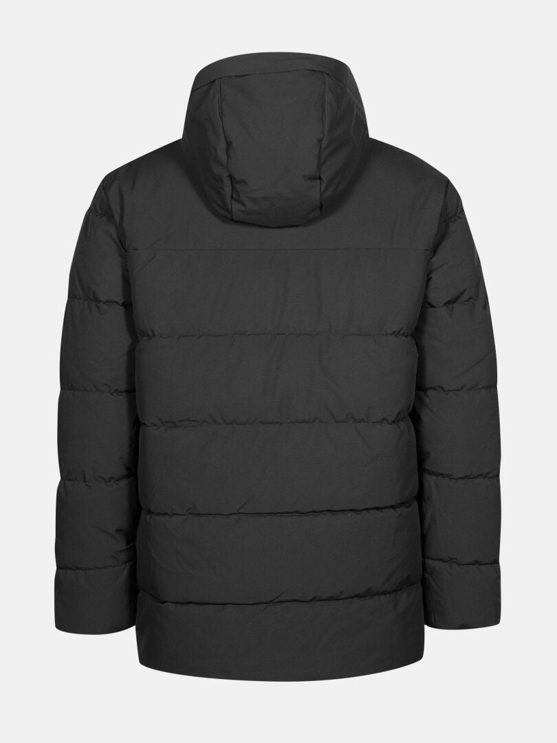 Back view of Halti Sammal Insulated Parka Jacket Men’s with hood, horizontal quilting, and no visible logos.
