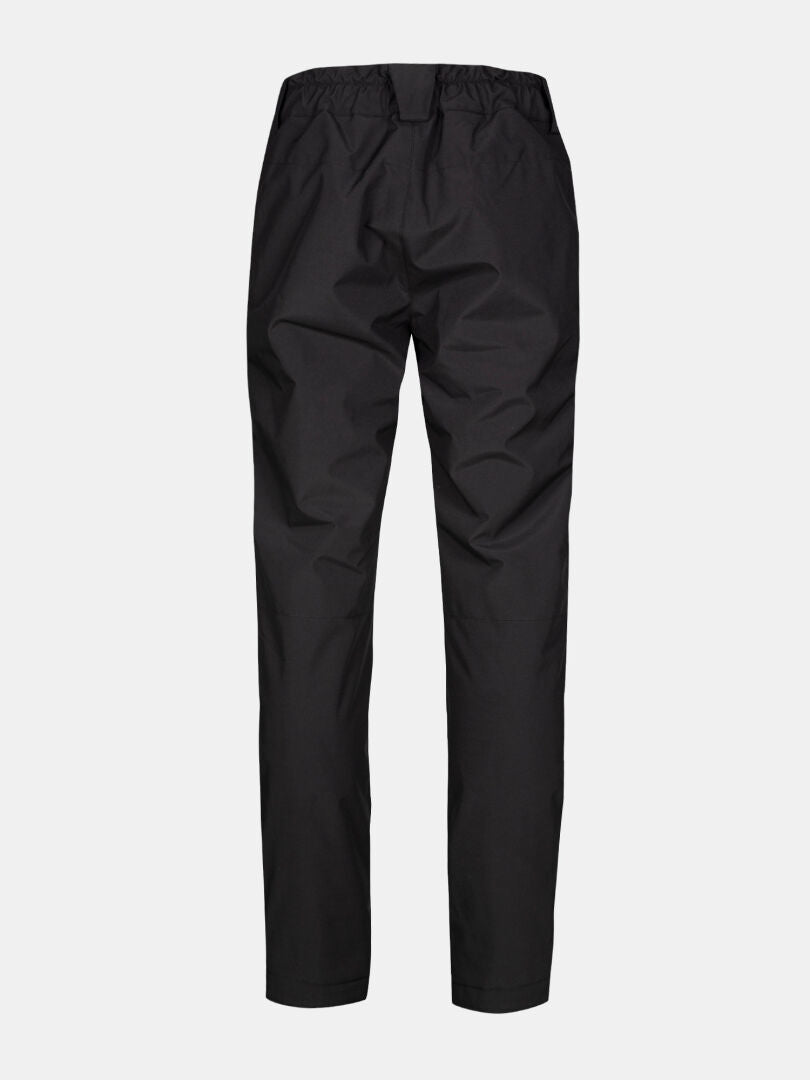 Halti Routa Short Winter Pants Men’s, black with elastic waist, shown straight-leg on a plain white background.