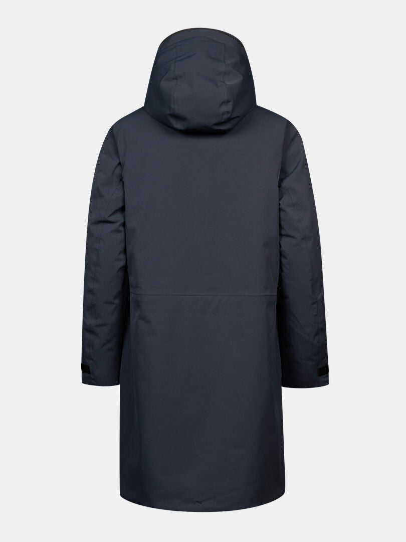 The Halti Kallio DX Parka Women’s is displayed from the back, showcasing its outdoor design on a white background.