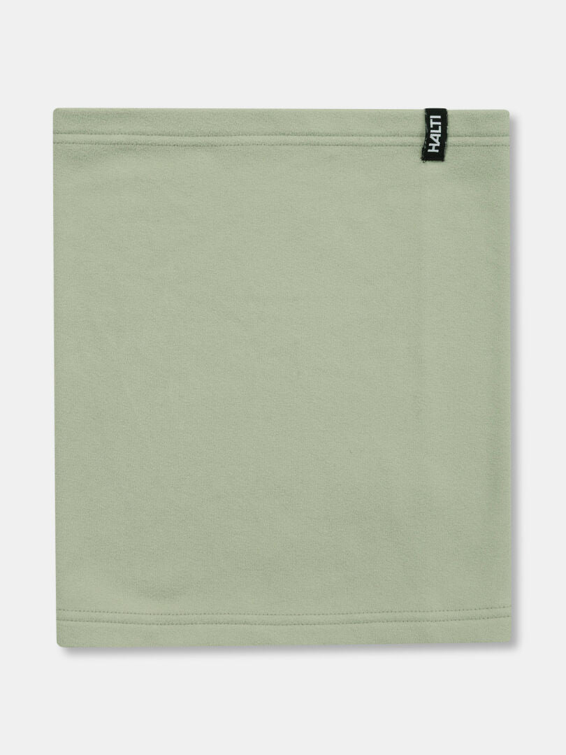 Light green, lightweight Halti Trone Tube Scarf Fleece with a small logo tag at the top edge.