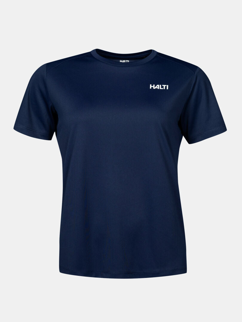 Halti Technical T-shirt Women’s Plus in a lightweight, moisture-managing navy blue athletic style.