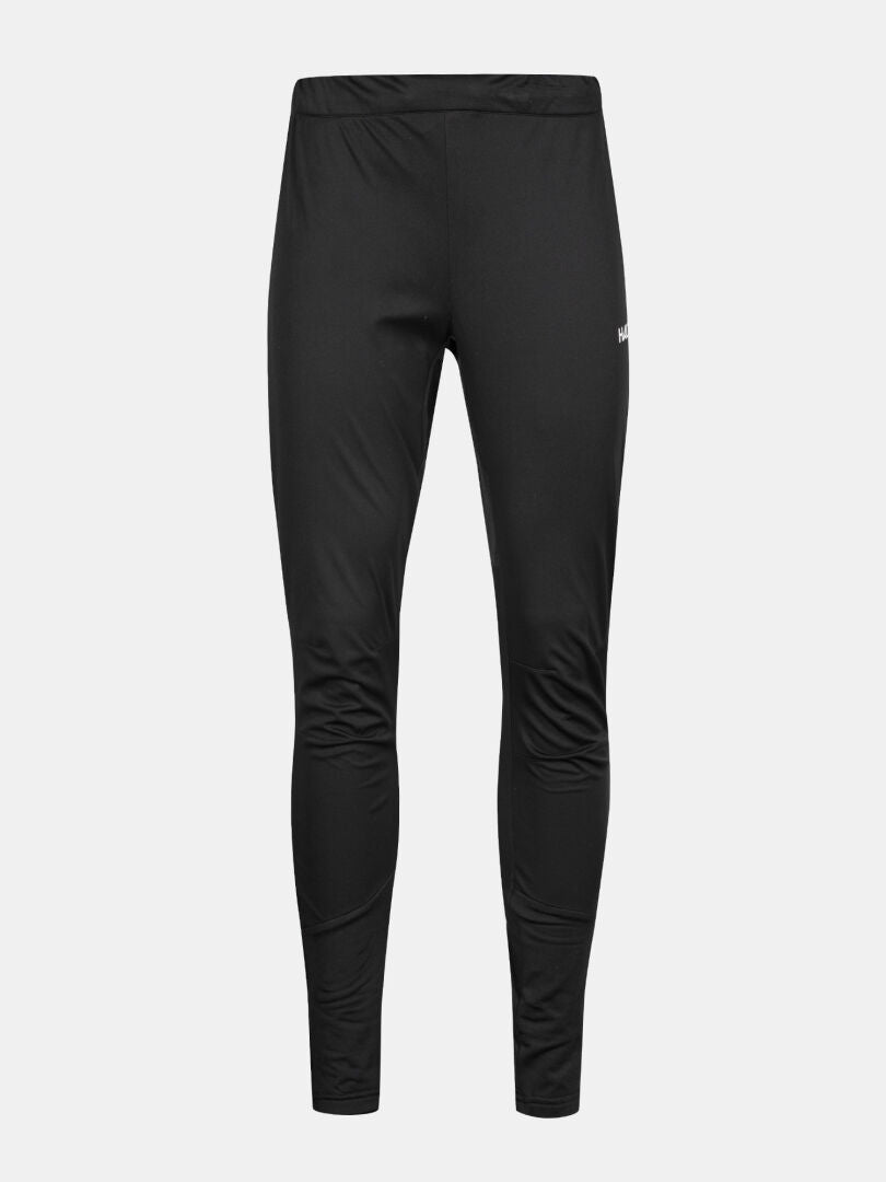 Halti Framover XCT Tights Women's: black, slim fit leggings with elastic waist and white logo in breathable fabric.