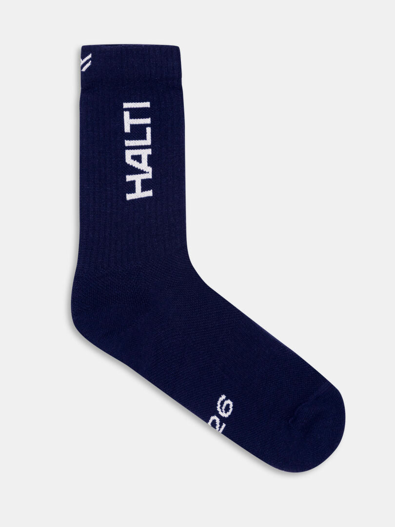 A single dark blue 1976 Sock by Halti with
