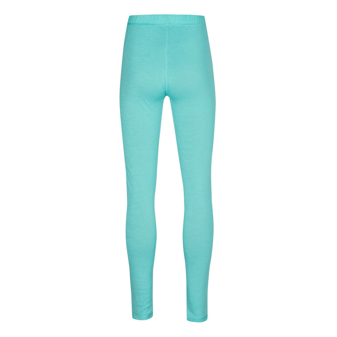 Halti Neva Merino Base Layer Set Women's in light blue, shown flat with the back side up on a white background.