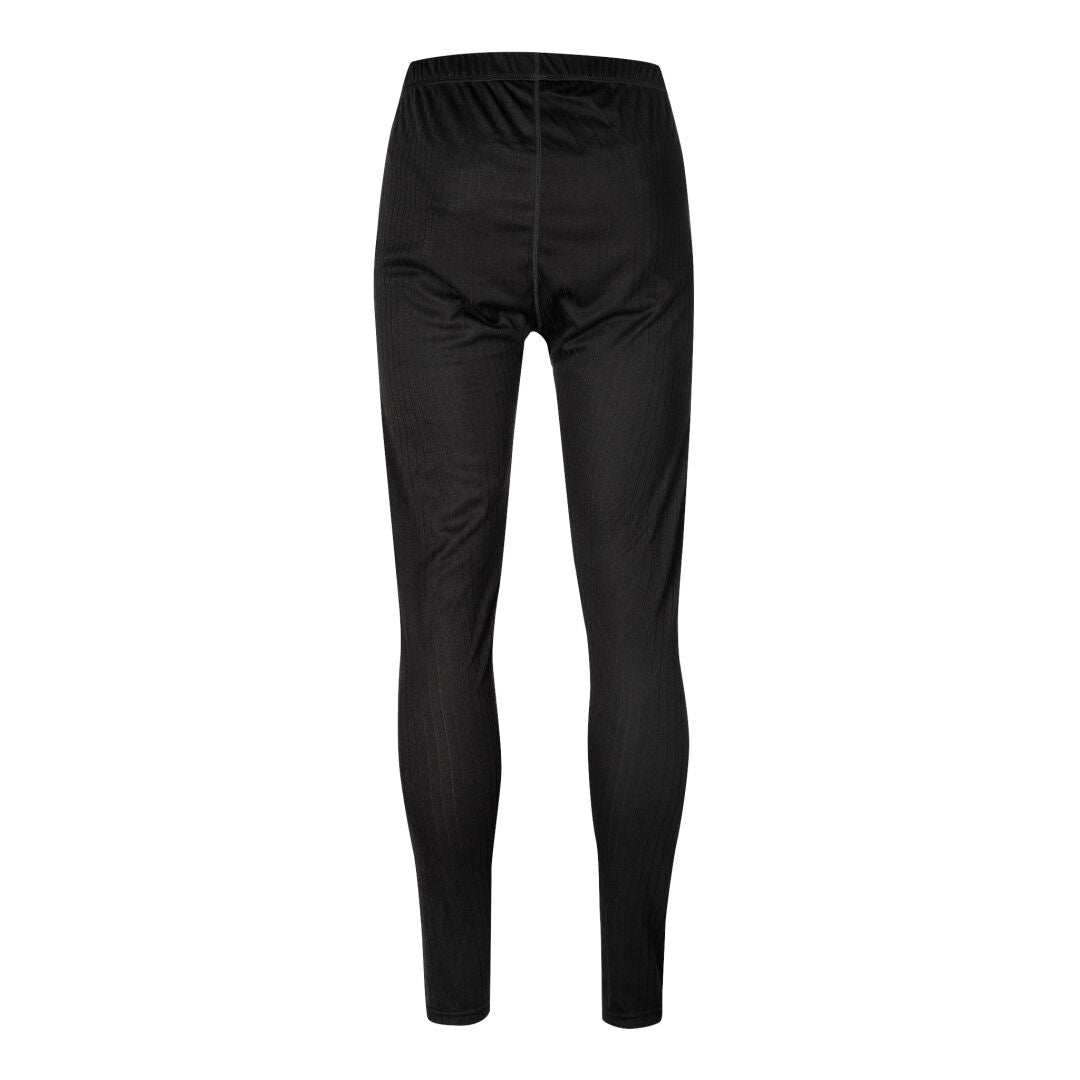 Halti Dual Base Layer Set Men's: black full-length fitted leggings in recycled polyester with elastic waistband.