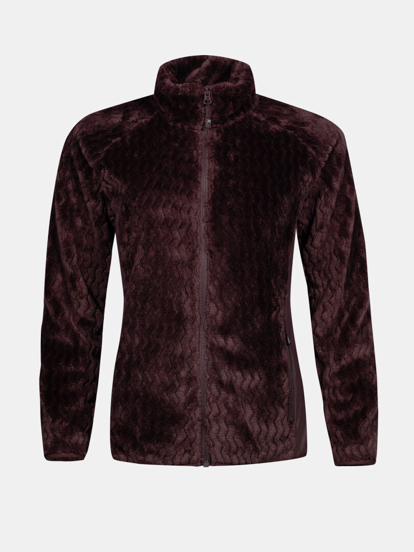 Halti Thermel Layer Jacket Womens in dark brown with a subtle texture, displayed on a plain light background.