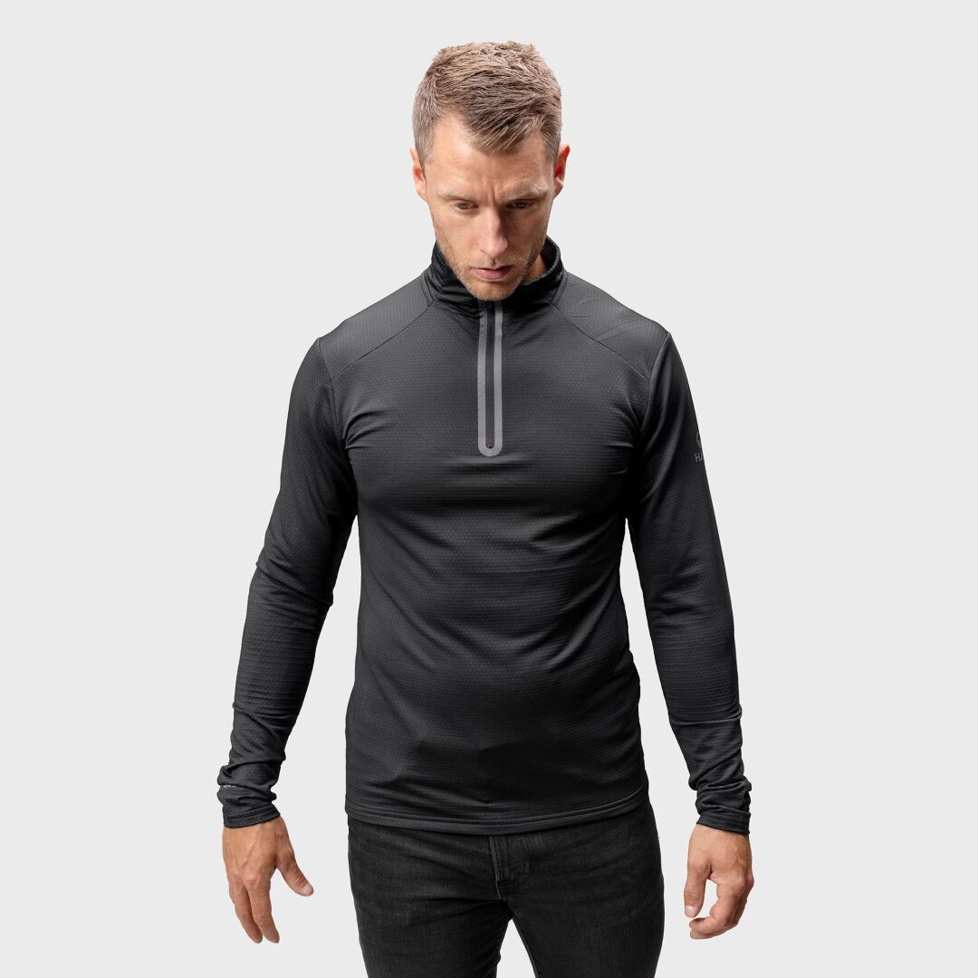 Halti Moodi II Half Zip Shirt Men's Black / Moodi II Paita Miesten Musta / Moodi II Tröja Herr svart / Moodi II Hemnd Herren Schwarz