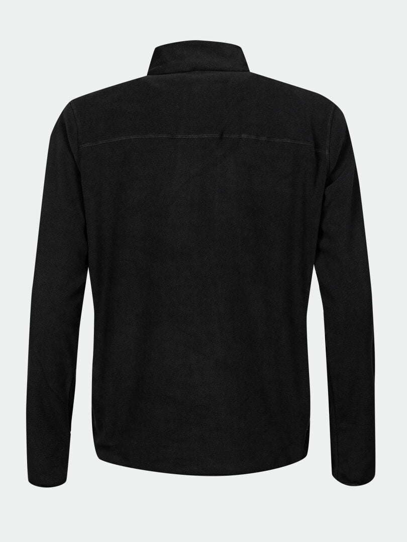 Back view of the Halti Ossia Half Zip Fleece Shirt Womens with straight hem and collar, perfect for outdoor adventures.