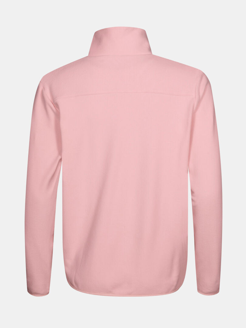 Back view of the Halti Rockmoon Fleece Jacket Women's in light pink, shown against a plain white background.
