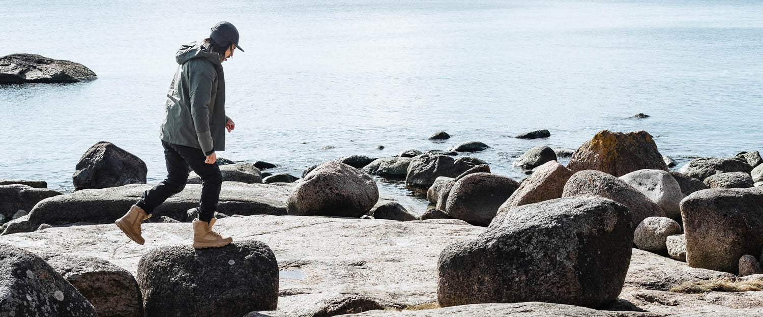 Technical outdoor clothing from Halti Hiker collection designed for hiking and trekking in nature