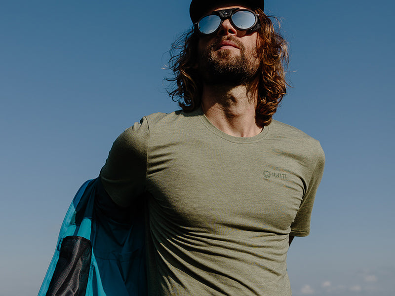 Halti Tuntu II merino wool t-shirt olive green