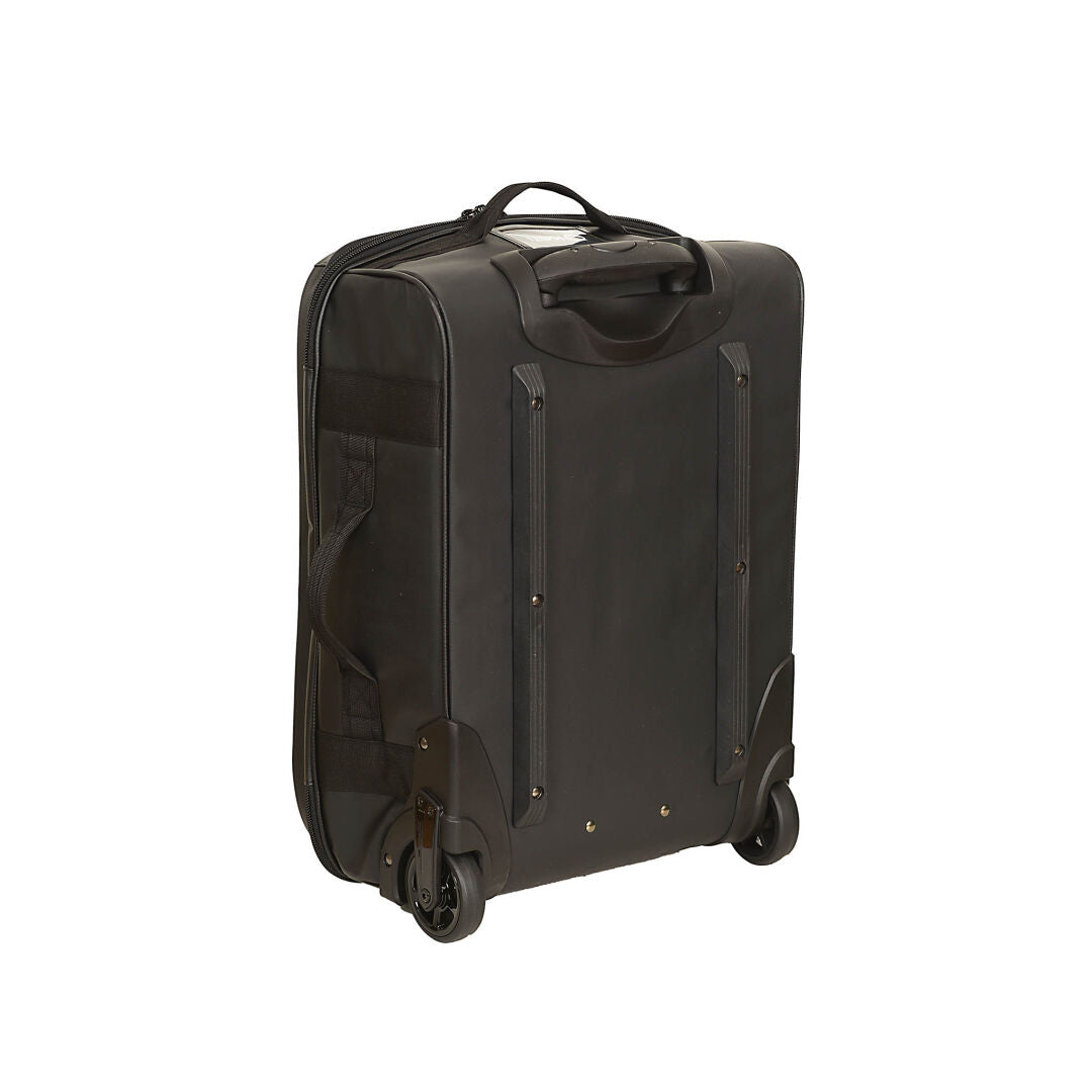 The Halti Attitude Wheels Bag is a black trolley with two wheels and a telescopic handle, shown upright on white.