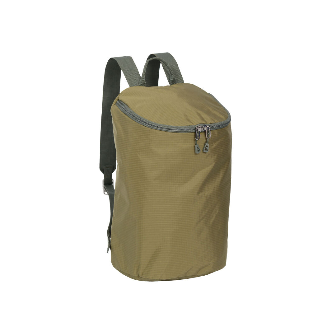 The Halti Inari 75 Backpack is green with black straps, double zippers, and an ergonomic system, shown on white.