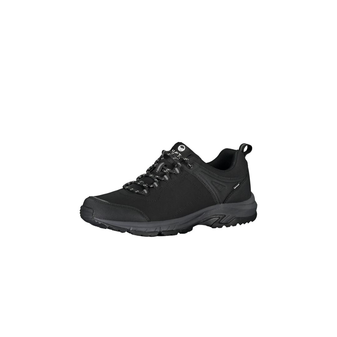 A single Halti Outdoor Shoes Low DrymaxX Womens, black with recycled softshell upper and GripmaxX Antislip sole.