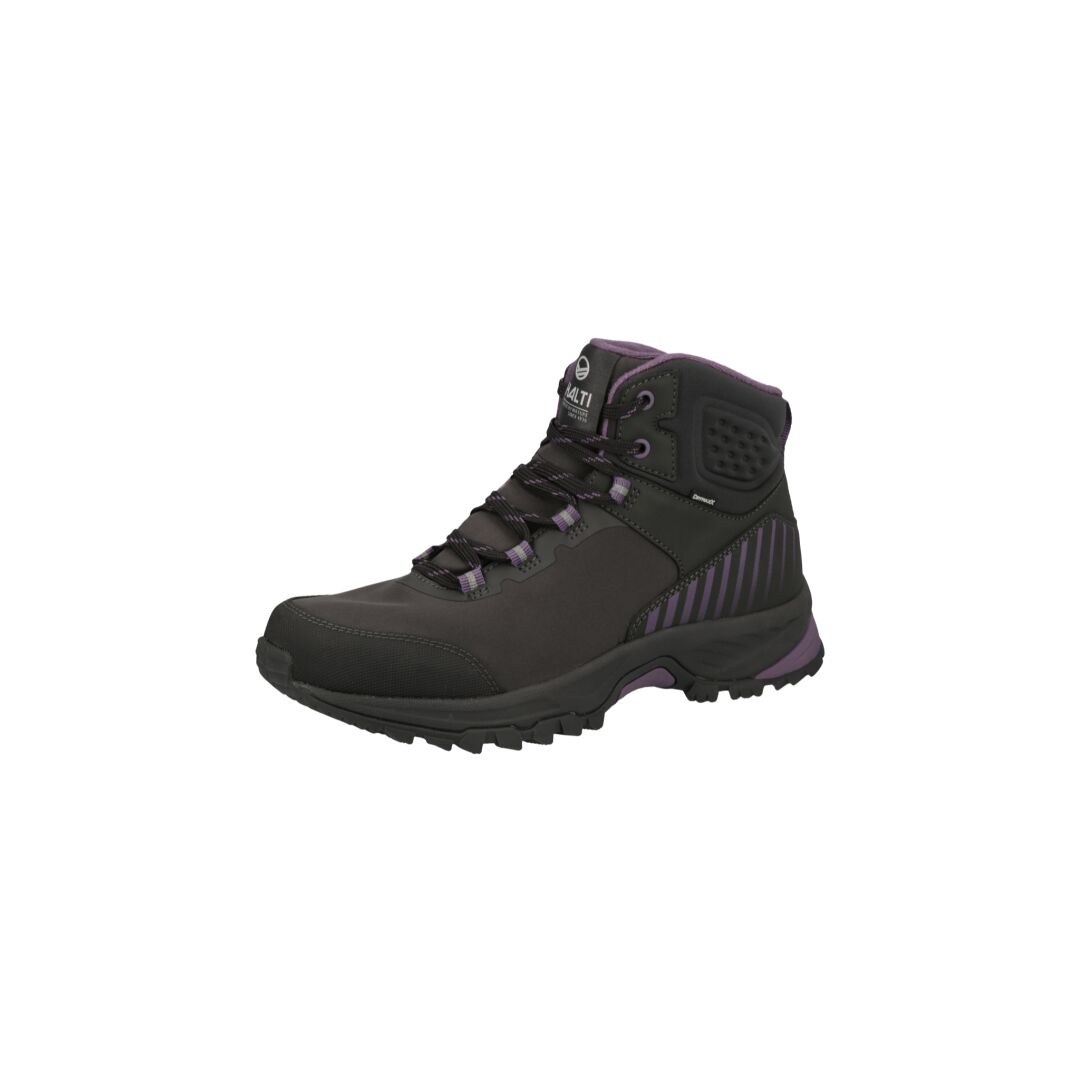 The Halti Winnipeg Mid DrymaxX Outdoor Shoe Womens offers ankle support and a rugged GripmaxX Arctic sole for outdoor use.