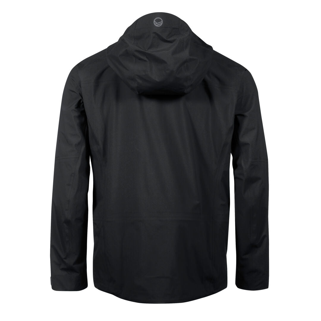 Halti Alpine Unisex 3L DrymaxX Shell Jacket shown from the back, long sleeves, logo near top of hood.