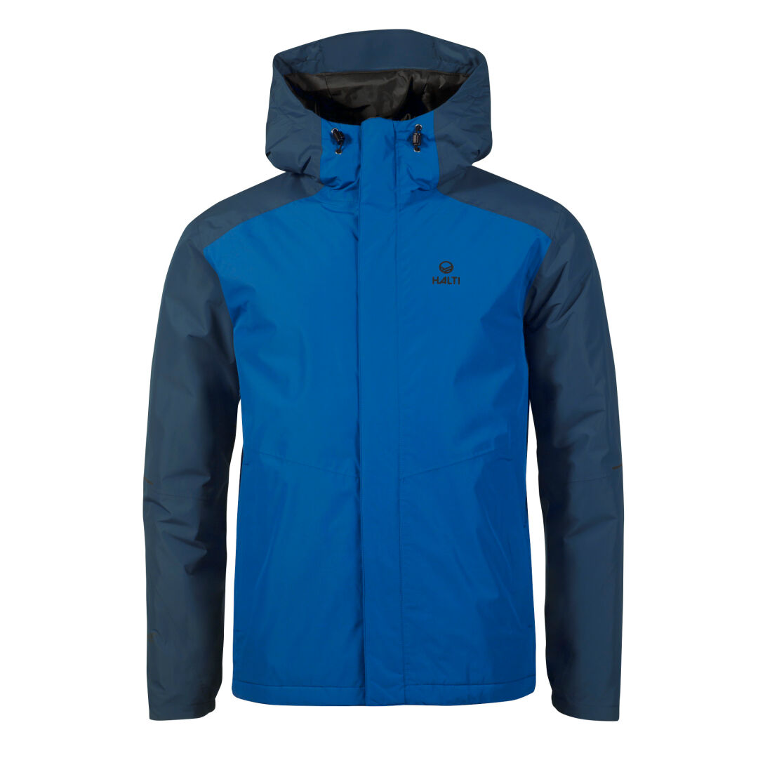 Halti Fort Mens Warm Shell Jacket in blue with DrymaxX® material shown on a plain white background.