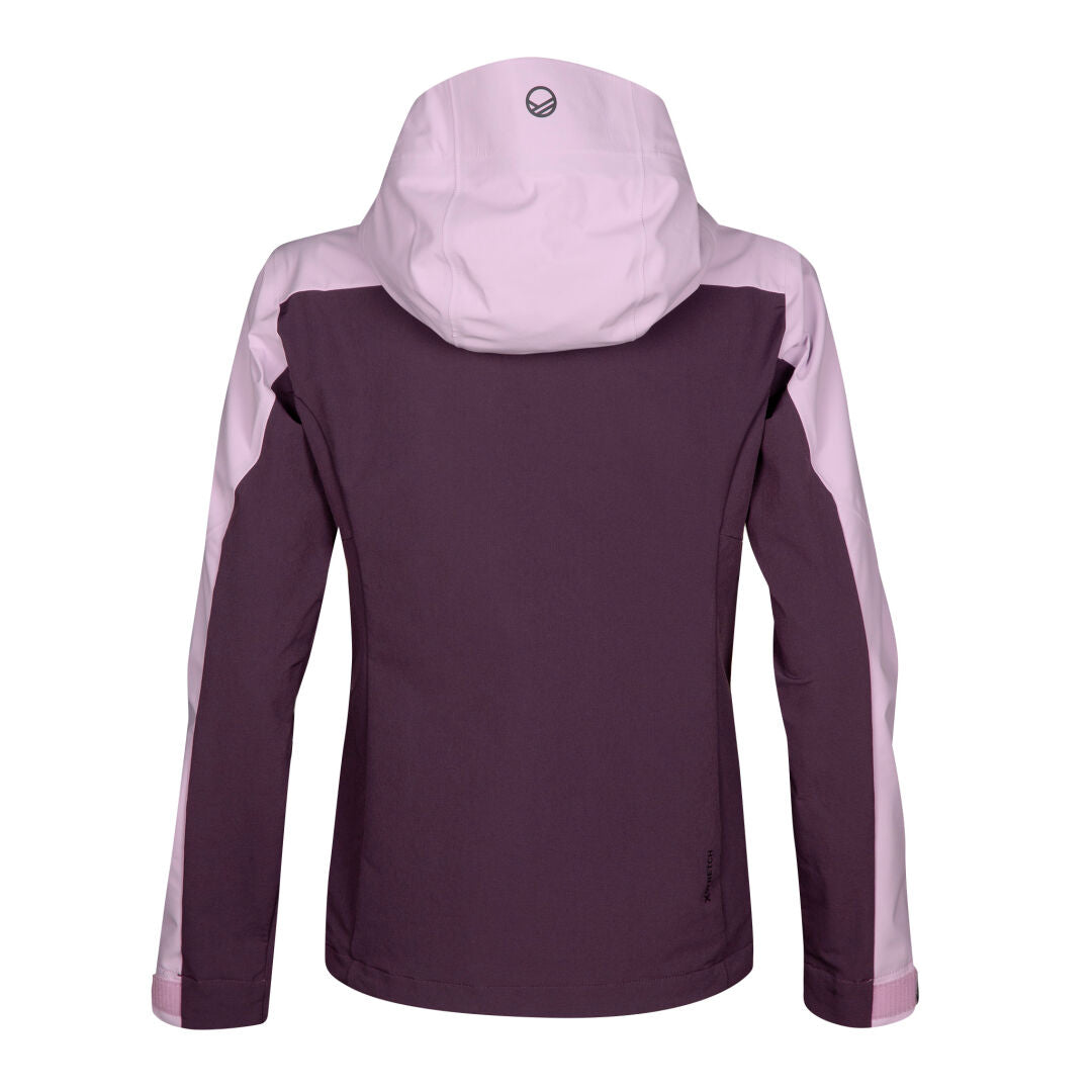 The Halti Pallas III Womens Warm Hybrid Jacket has breathable stretch fabric and a two-tone back design.