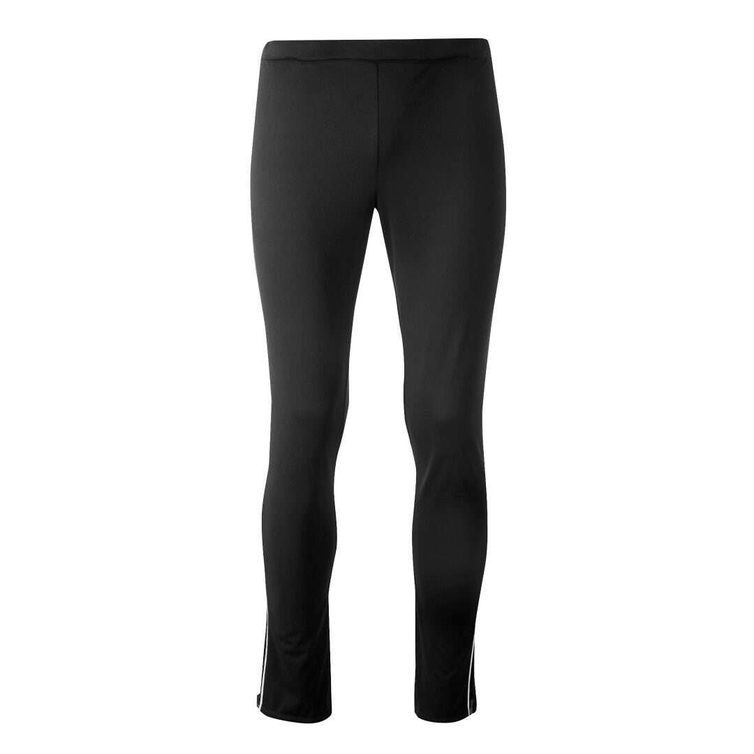 Halti Isku II Mens XCT Pants: black, full-length cross-country ski pants in recycled polyester, shown on white.