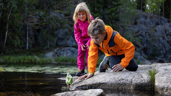 Outdoor jackets, pants and shoes for little adventurers