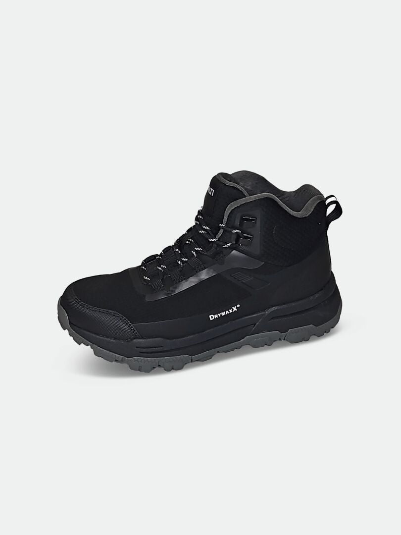 Halti Fara 3 DX Mid waterproof womens outdoor shoe with thick tread, lace-up front, and subtle branding.