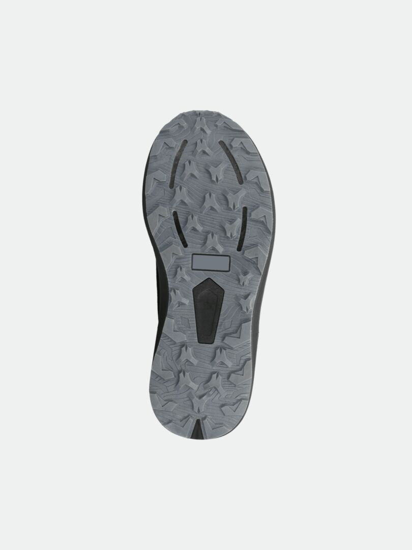 Halti Rapid Mid Freelock DX Shoe Unisex features a gray, textured sole with patterned tread, ideal for outdoor use.