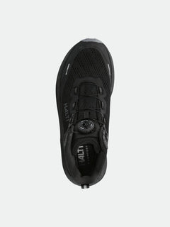 Halti Rapid Mid Freelock DX Shoe Unisex, black mesh upper with dial closure, top view, “HATI Comfort” branding.