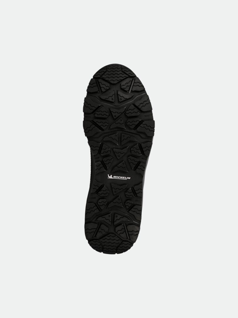 Black sole of Halti Buli Mid 2 DX Freelock Friction Shoe with Michelin grip logo, shown on white background.