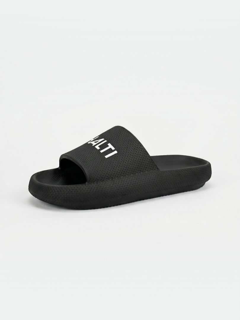 A single black Halti Eazy 2 Sandal with a textured sole and white HALTI on the upper strap.