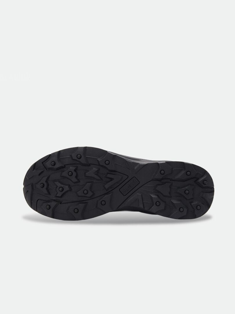 Halti Lynx Mid DX Freelock: Women's athletic ice traction shoe with lugged rubber outsole and metal spikes.