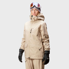 Halti Settler 3L Veden- ja Tuulenpitävä Laskettelutakki - Kuoritakki - Women's Ski Jacket - Beige