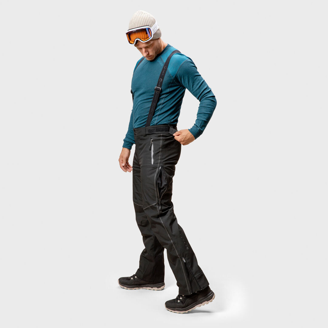 Halti Vertica Miesten Lasketteluhousut - Musta - Men's Ski Pants - Black - Model Side