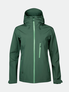 The Halti Juonto DrymaxX womens shell jacket features 3 zip pockets, breathable waterproof fabric, and adjustable cuffs.