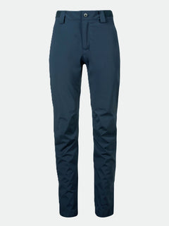 Halti Juonto Womens Shell Pants in dark blue: waterproof, breathable, with belt loops, button, and zip fly.